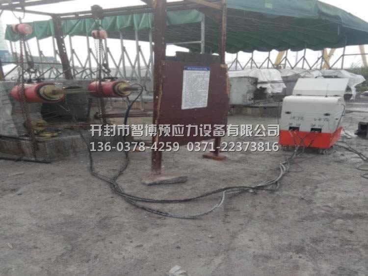 湖北黄陂桥梁施工使用我公司智能张拉设备